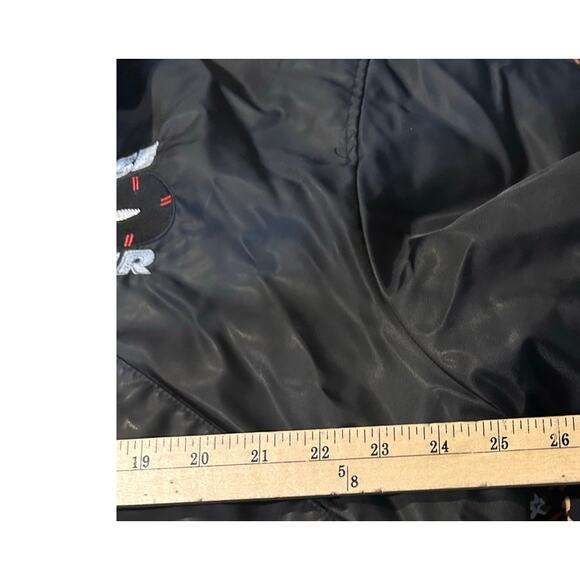 VTG Chase Durer Beverly Hills Geneve Knox Armory Jacket Mens XL Black Pilot - Picture 5 of 9